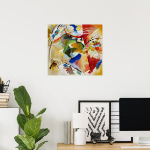 Poster Peinture avec Centre Vert par Wassily Kandinsky