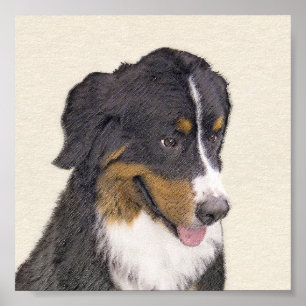 Poster Peinture bernoise de chien de montagne - Art origi