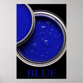 Poster Peinture bleue