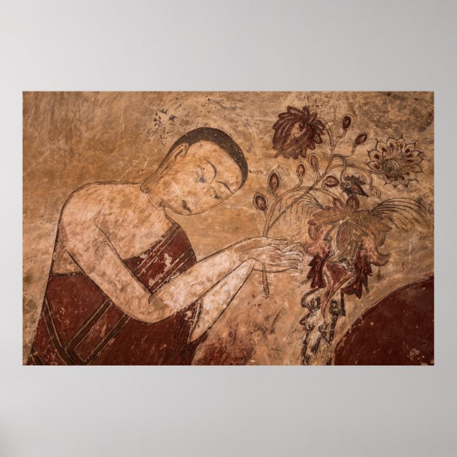 Poster Peinture bouddhiste antique (Devant)