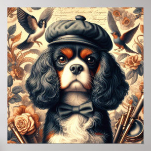 Poster Peinture Cavalier King Charles Spaniel