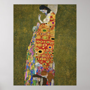 Poster Peinture célèbre de Gustav Klimt's Hope II (1907-1