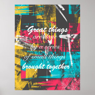 Poster Peinture cool coups de célèbre citation "Bonnes ch