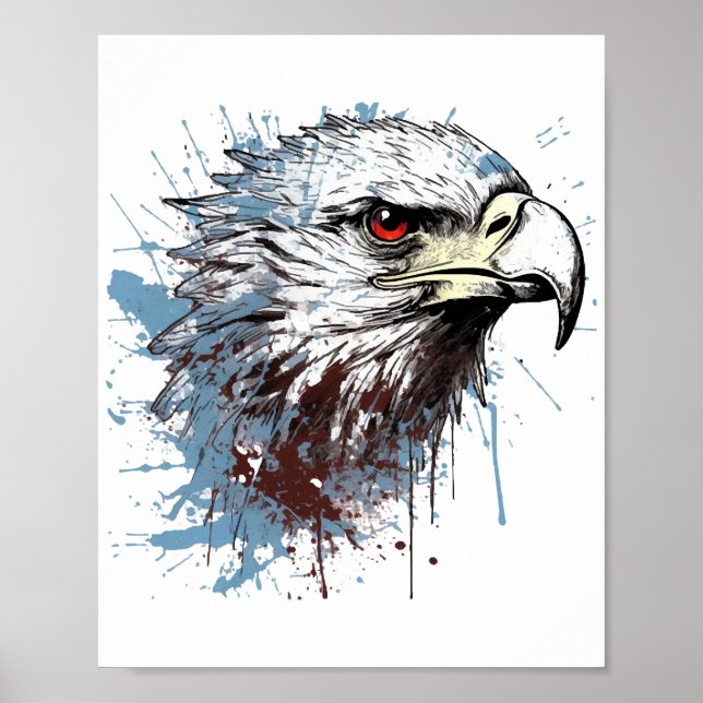 Poster Peinture d'aigle (Devant)