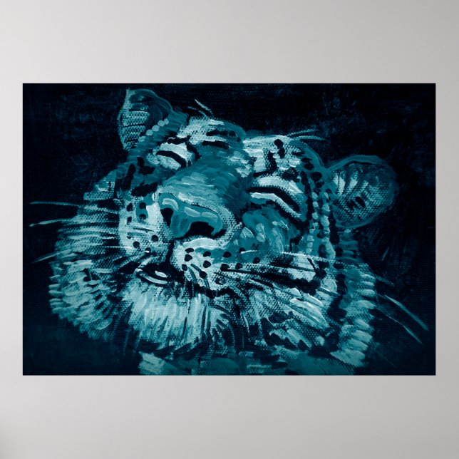 Poster Peinture d'art Art Art Art Peinture d'huile Tigre  (Devant)