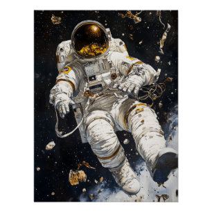 Poster Peinture d'astronaute