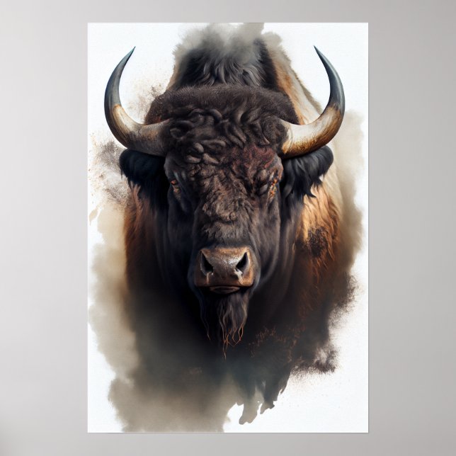 Poster Peinture de buffle américain (Devant)