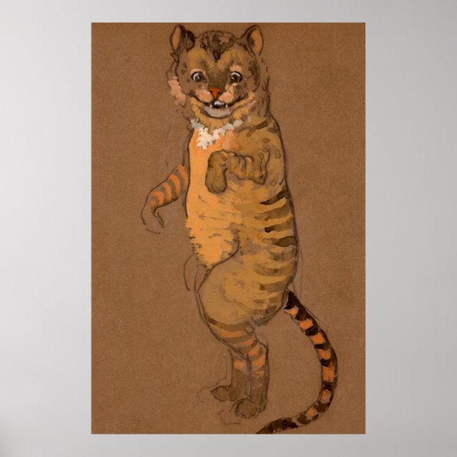 Poster Peinture de caractères de la forêt d'Alice et Wond (Devant)