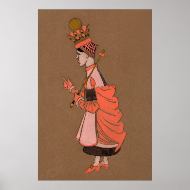 Poster Peinture de caractères Forêt Alice et Wonderland-3 (Devant)