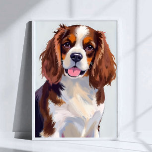 Poster Peinture de chien de Cocker Spaniel