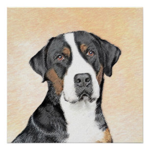 Poster Peinture de Chien de Montagne - Art original