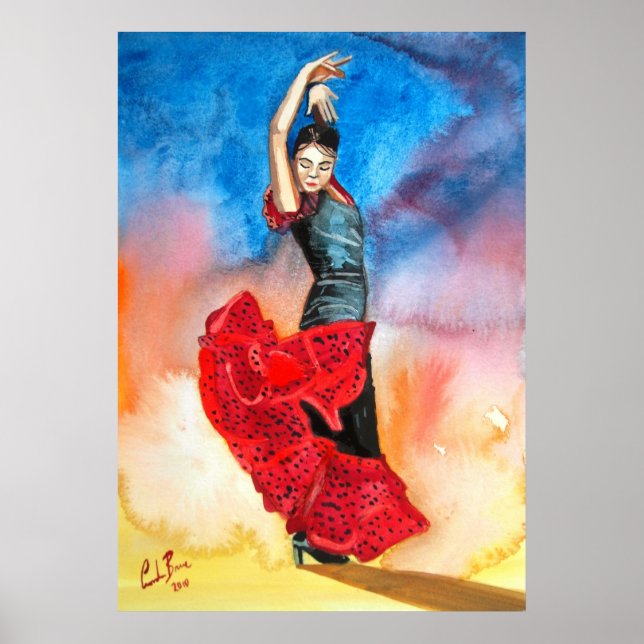 Poster Peinture de danseur flamenco (Devant)