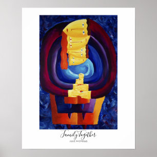 Poster Peinture de famille ensemble