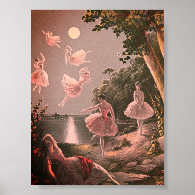 Poster Peinture de fées vintages (Devant)