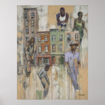 Peinture de figures abstraites de Harlem