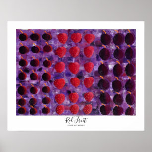 Poster Peinture de fruits rouges