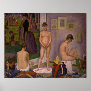Poster Peinture de Georges Seurat : Les modèles (1889)