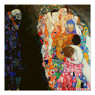 Poster Peinture de Gustav Klimt sur Death and Life.