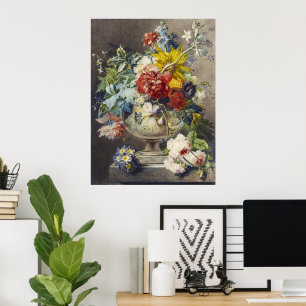 Poster Peinture de jardin botanique floral élégant vintag