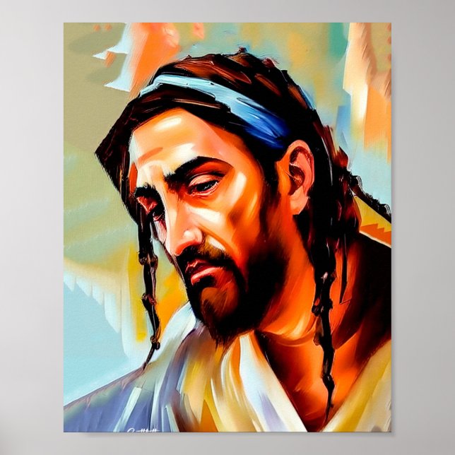 Poster Peinture de Jésus Christ Art chrétien (Devant)