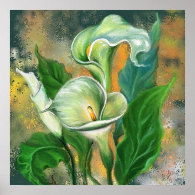 Poster Peinture de l'affiche de Calla Lily (Devant)