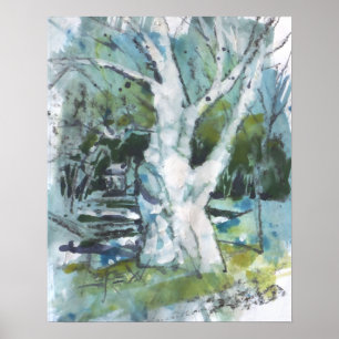 Poster Peinture de l'arbre de la patience / Artiste Larry