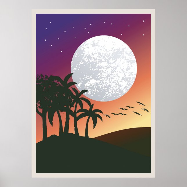 Poster Peinture de montagne abstraite, (Devant)