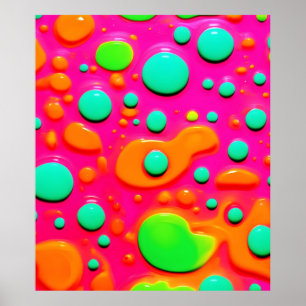 Poster Peinture de néon L'art de bulle
