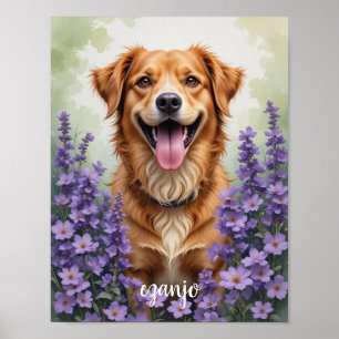 Poster Peinture de portrait d'animal à l'aquarelle, portr