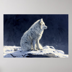 Poster Peinture de renard arctique