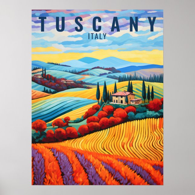 Poster Peinture de Toscane en automne | Italie | Art (Devant)