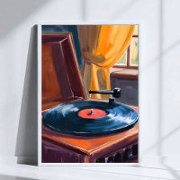 Peinture de tourne-disque vintage