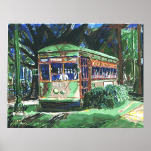 Poster Peinture de tramway de la Nouvelle-Orléans
