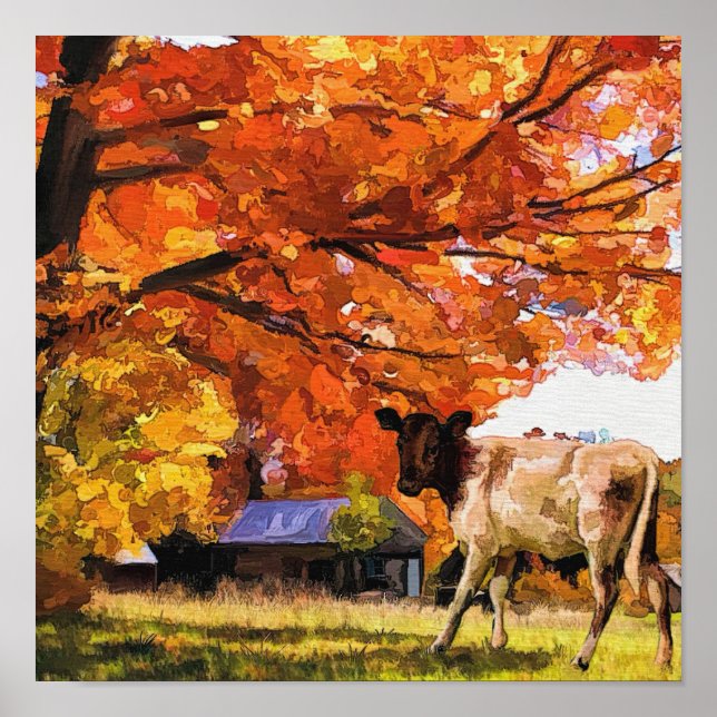 Poster Peinture de vache (Devant)