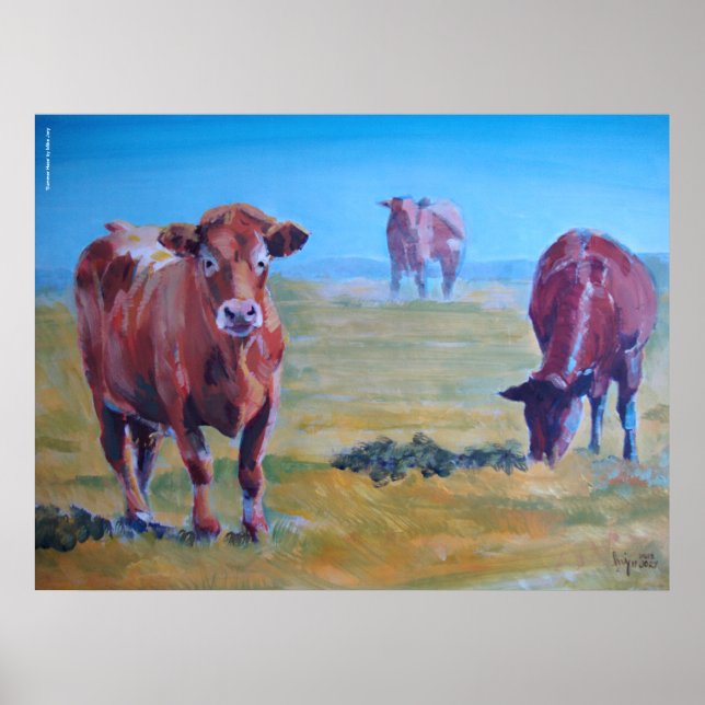 Poster peinture de vaches (Devant)