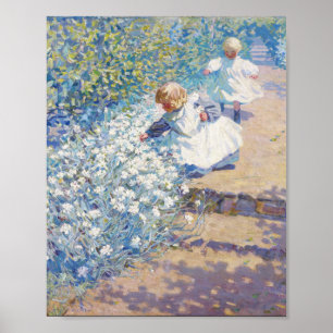 Poster Peinture des fleurs de cueillette par Helen McNico
