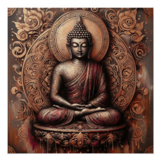 POSTER PEINTURE D'HUILE DE BUDDHA #9