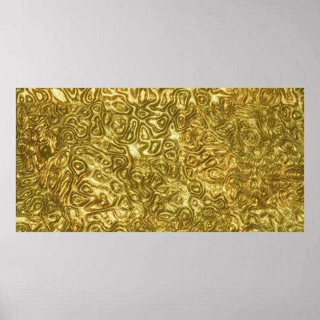 Poster Peinture d'or Design : Luxueux et artistique Métal (Devant)