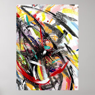 Poster Peinture d'ouragan Techno