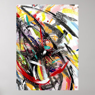 Poster Peinture d'ouragan Techno