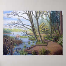 Peinture du paysage de printemps Lost Lagoon Vanco