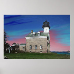 Poster Peinture du phare Morgan Point Imprimer