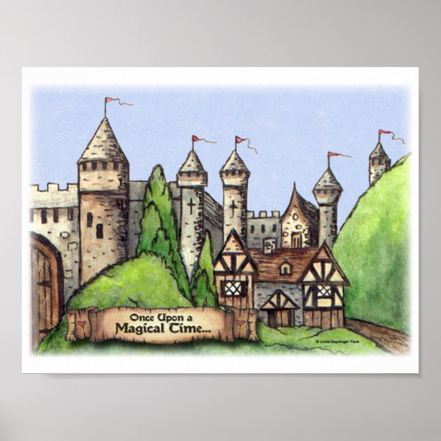 Poster Peinture du village de la Renaissance (Devant)