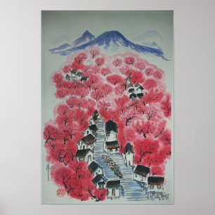 Poster Peinture du village oriental de Rosy