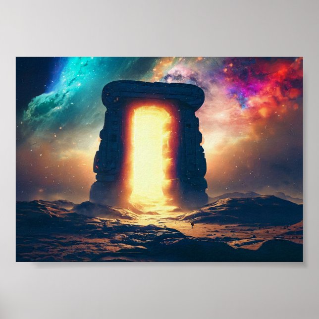 Poster Peinture d'un portail dans l'espace (Devant)