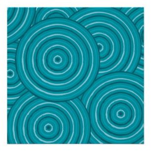 Poster Peinture en ligne autochtone