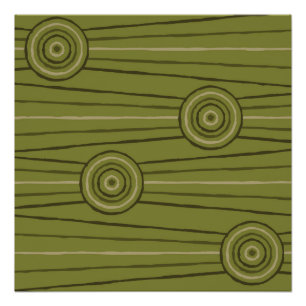 Poster Peinture en ligne et en cercle autochtone