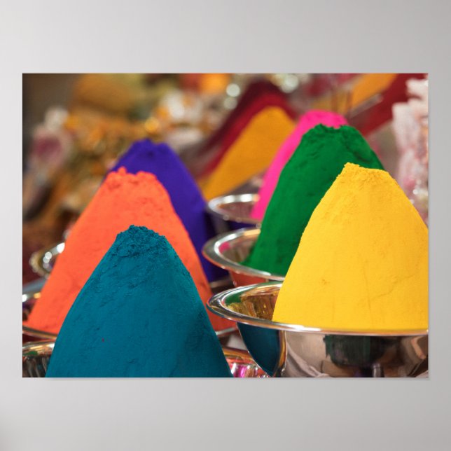 Poster Peinture en poudre Colorul Holi (Devant)