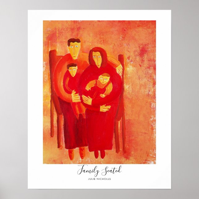 Poster Peinture familiale assise (Devant)