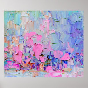 Poster Peinture gaufrée expressive sur toile, créée à l'a